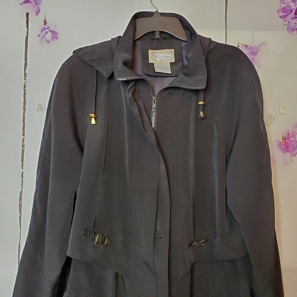 NY Classics Cape Lightweight Button Hooded Jacket M - Picture 9 of 9